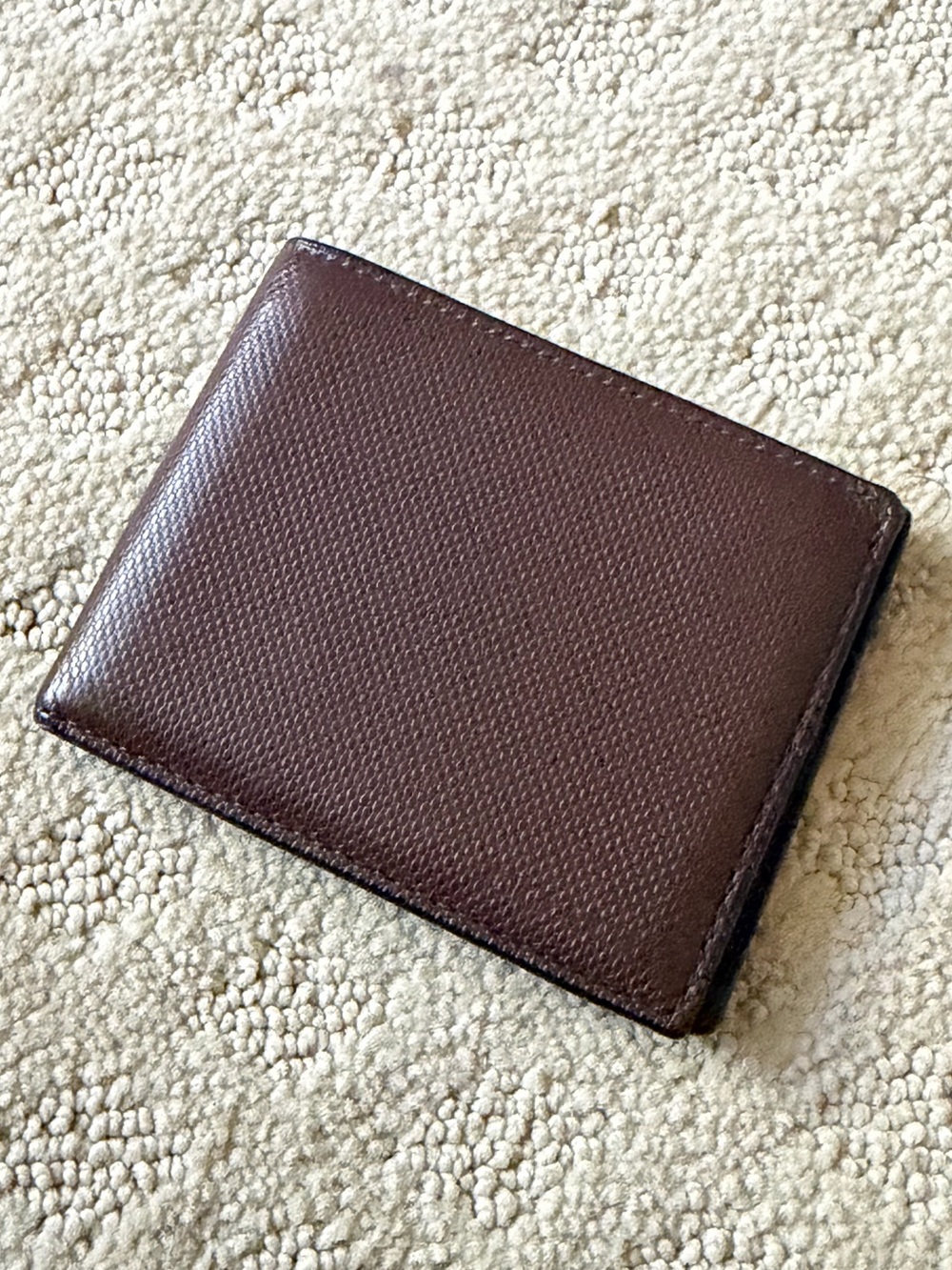 Coach Men's Brown Leather Bi-Fold Card Holder Wallet